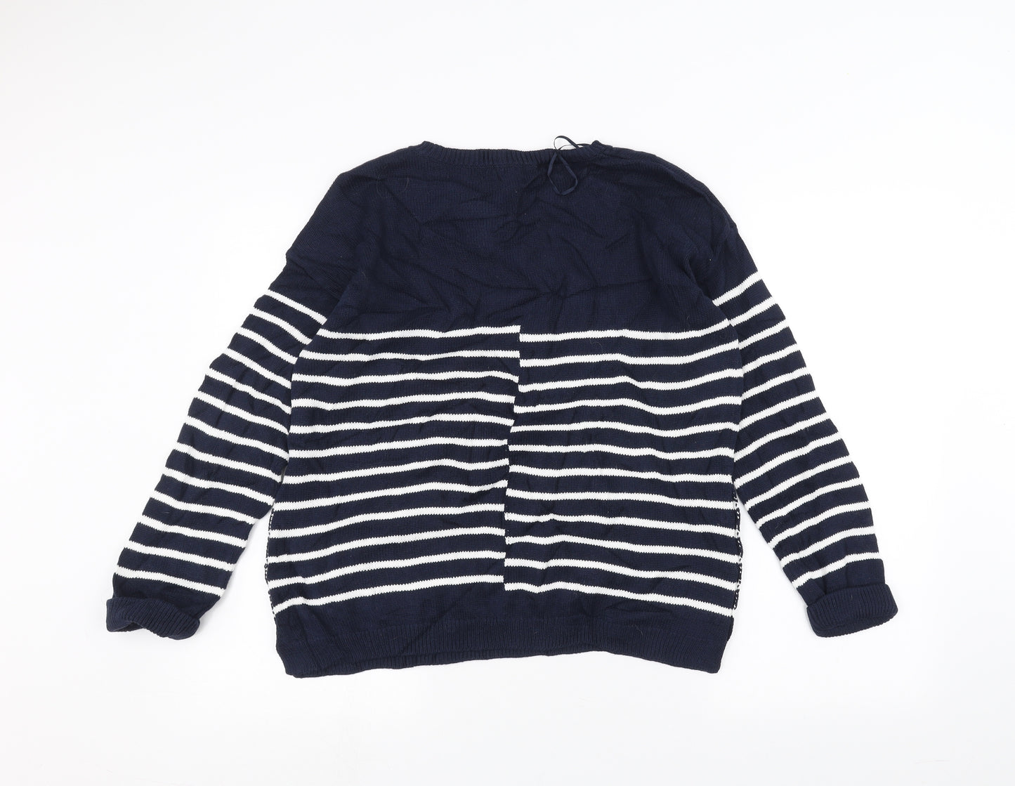 NEXT Womens Blue Striped  Pullover Jumper Size 14