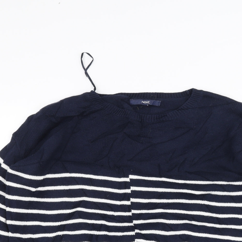 NEXT Womens Blue Striped  Pullover Jumper Size 14