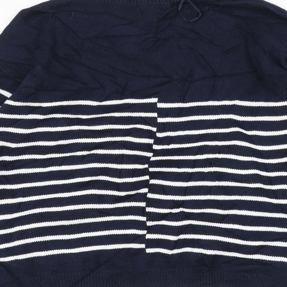 NEXT Womens Blue Striped  Pullover Jumper Size 14