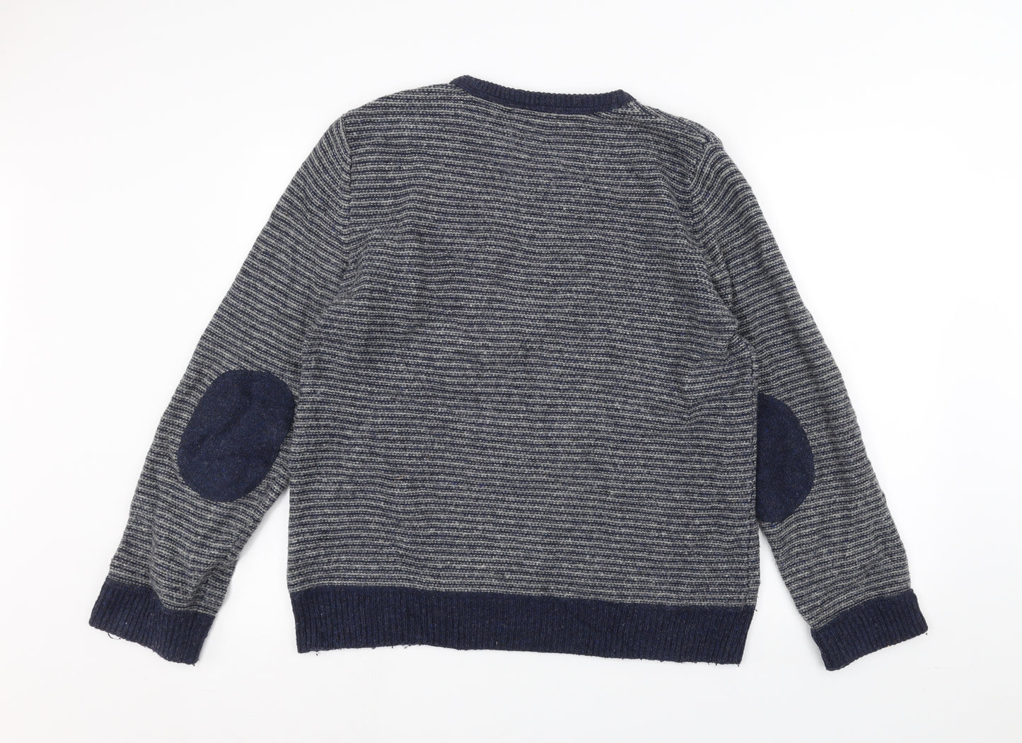 North coast Mens Blue Striped  Pullover Jumper Size L