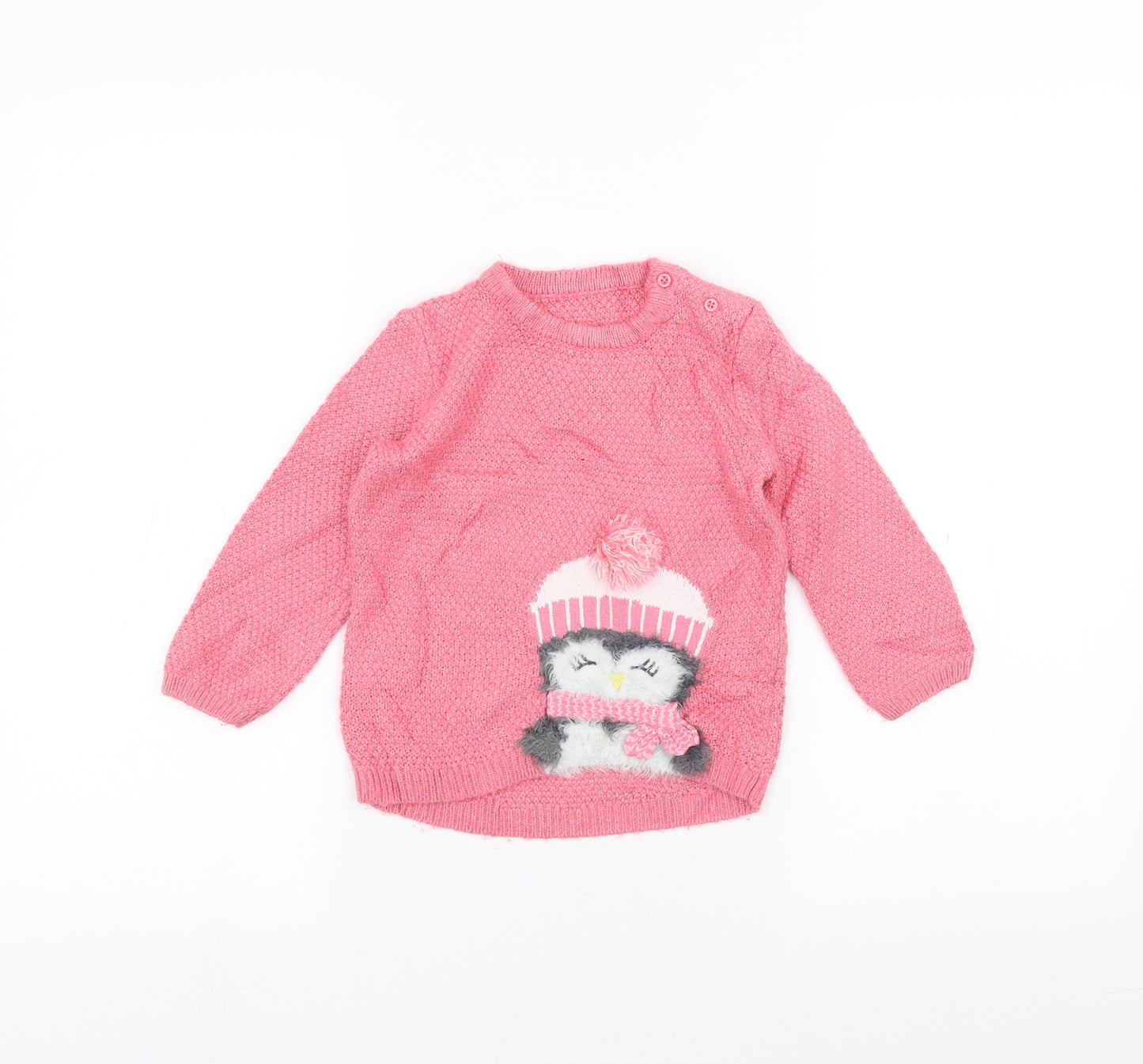 Matalan Girls Pink   Pullover Jumper Size 2-3 Years