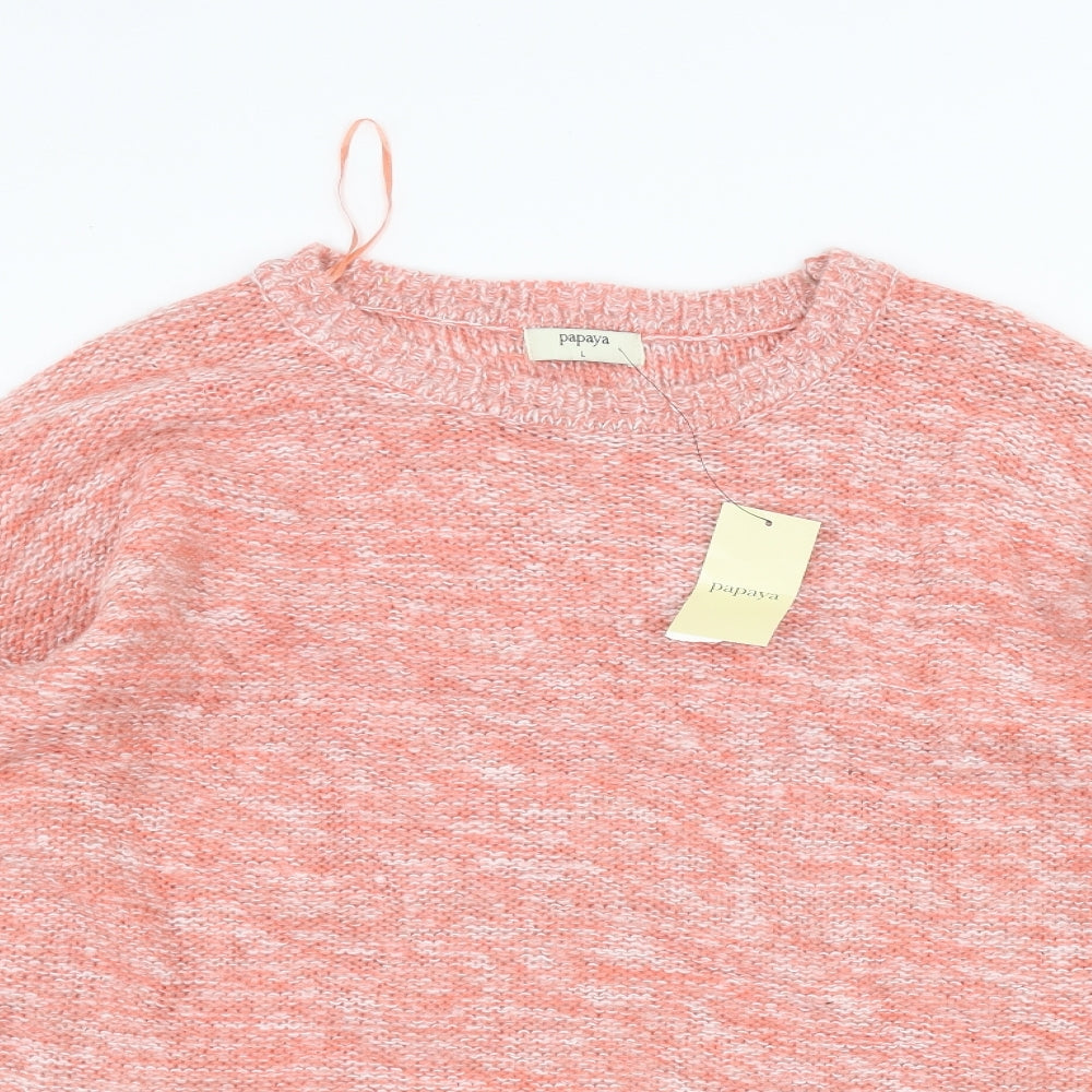 Papaya Womens Pink   Pullover Jumper Size L