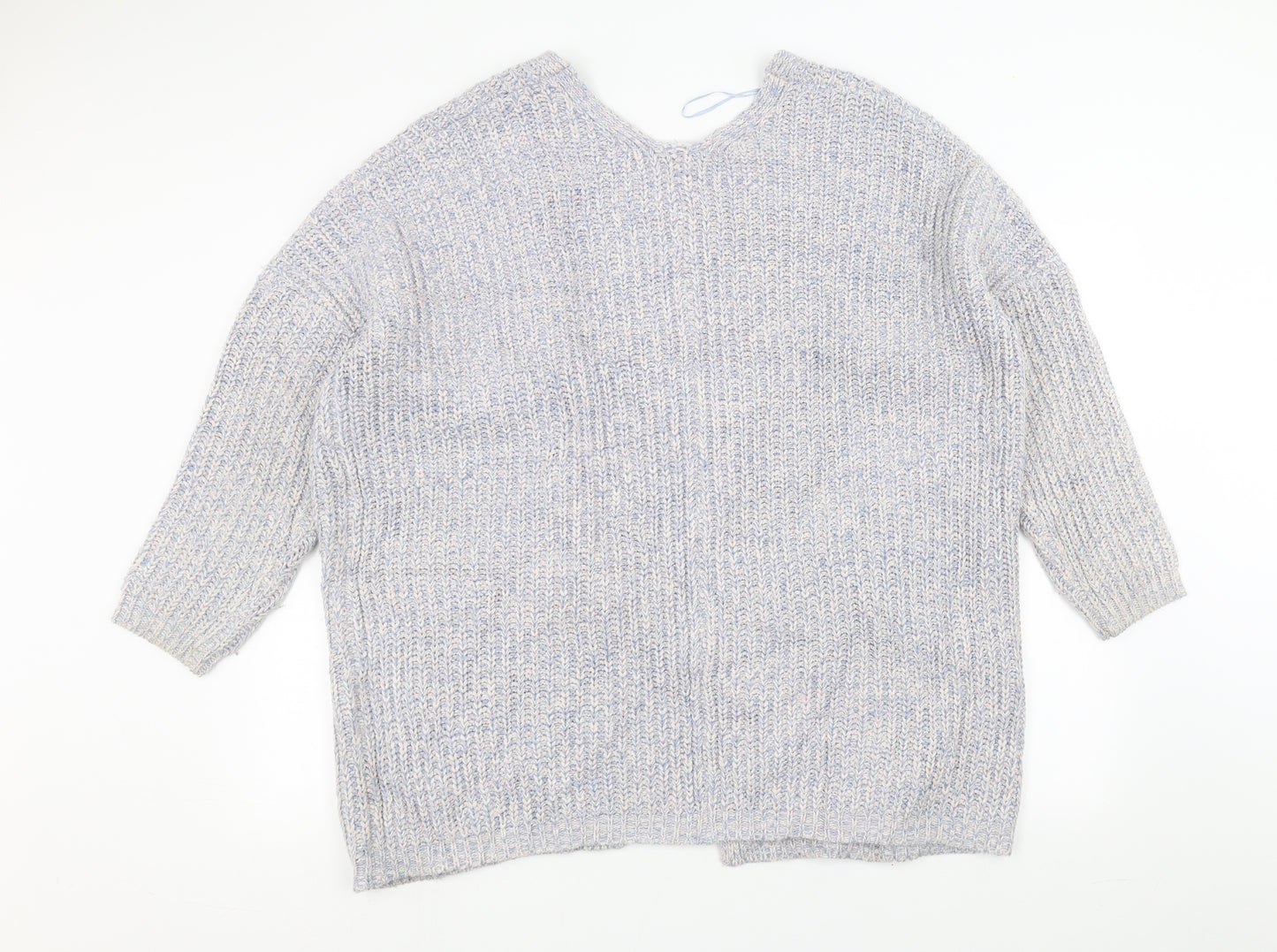 TU Womens Blue  Knit Jacket Coatigan Size 16