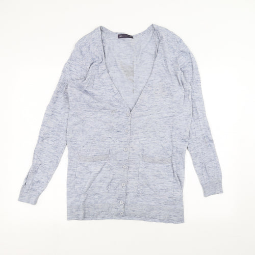 Marks and Spencer Womens Blue   Cardigan Jumper Size 10
