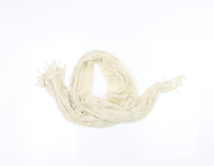 Preworn Womens White    Scarf