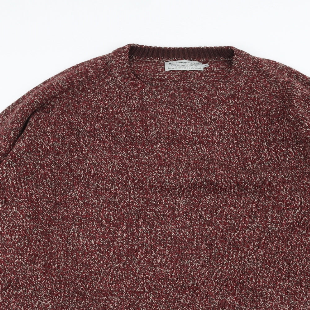 TU Mens Red   Pullover Jumper Size XL