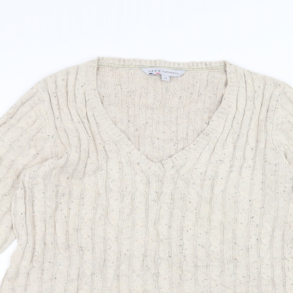 Crew Clothing Womens White   Pullover Jumper Size 14