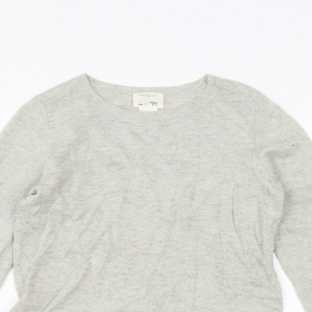 Crewcuts Girls White   Pullover Jumper Size 10 Years