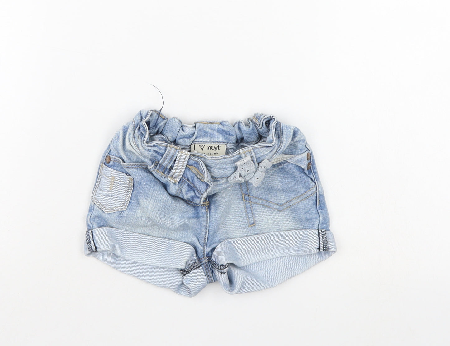 NEXT Girls Blue  Denim Cropped Jeans Size 9-12 Months  - shorts