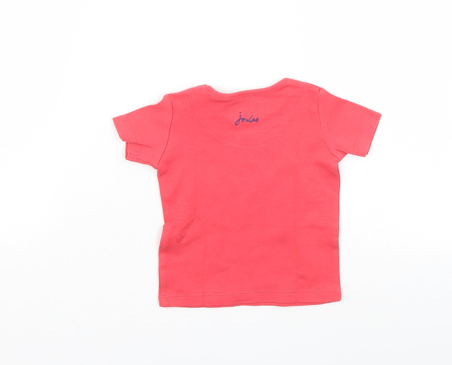Joules Boys Red   Basic T-Shirt Size 6-9 Months