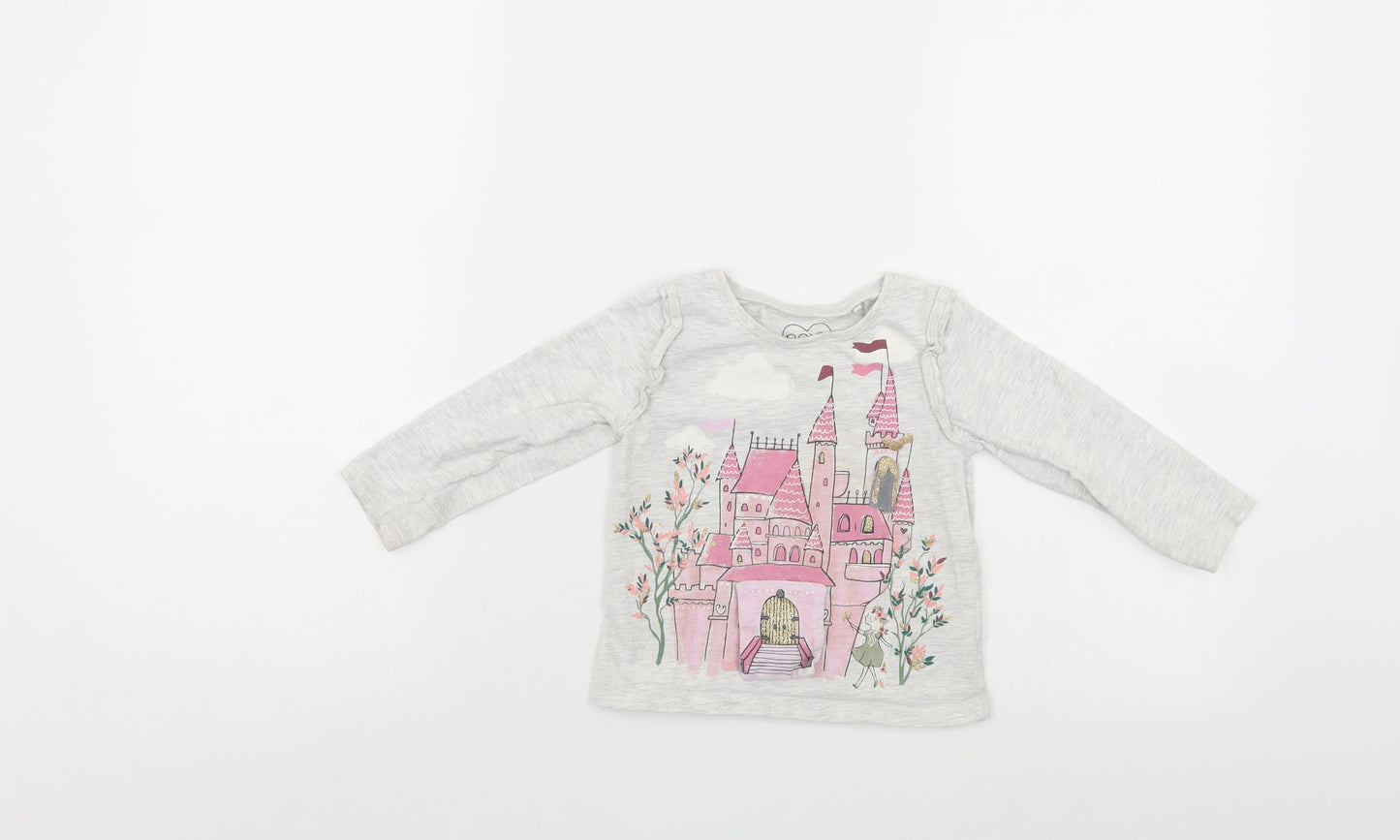 NEXT Girls Grey   Pullover Jumper Size 12-18 Months