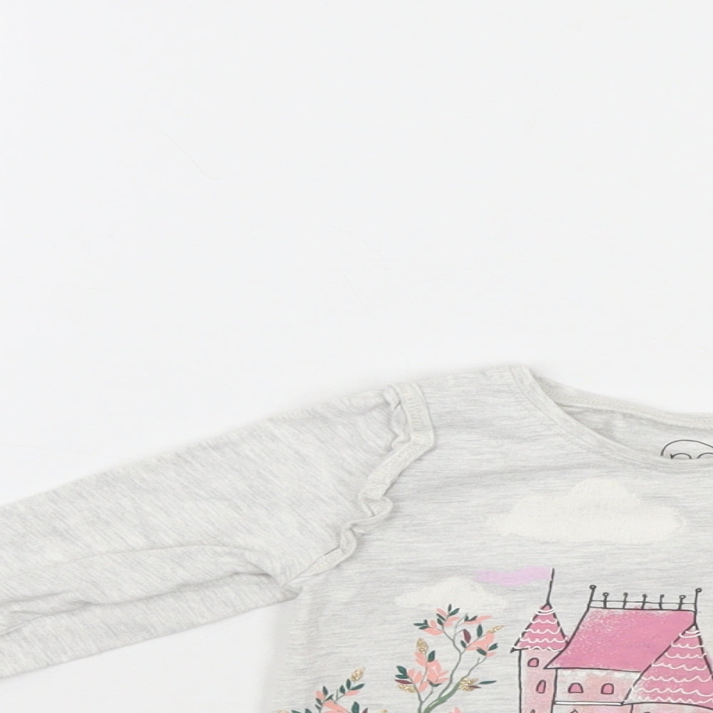 NEXT Girls Grey   Pullover Jumper Size 12-18 Months