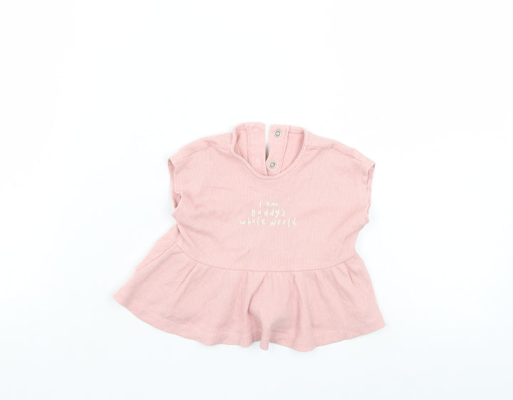 George Boys Pink   Ringer Blouse Size 0-3 Months