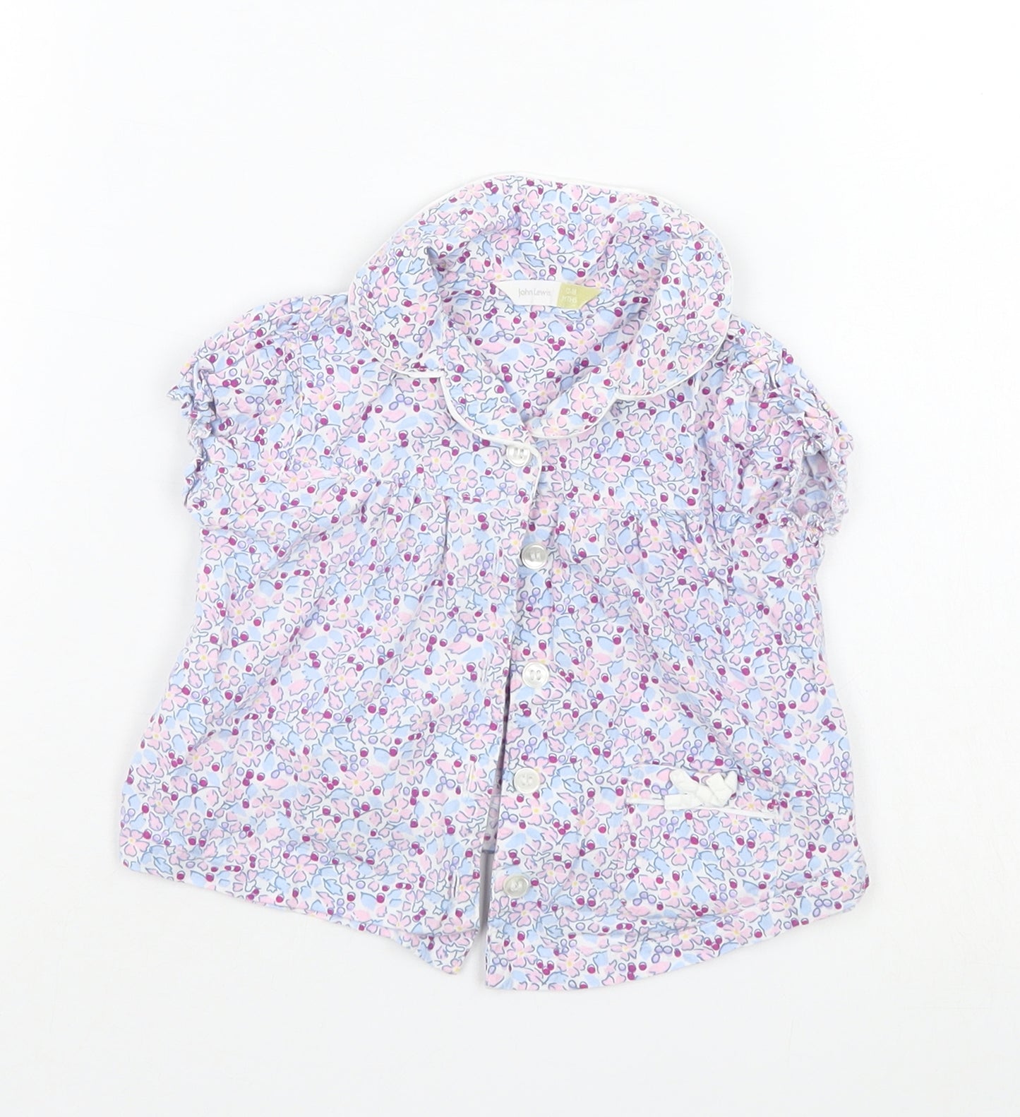 John Lewis Girls Multicoloured Floral  Basic Button-Up Size 12-18 Months