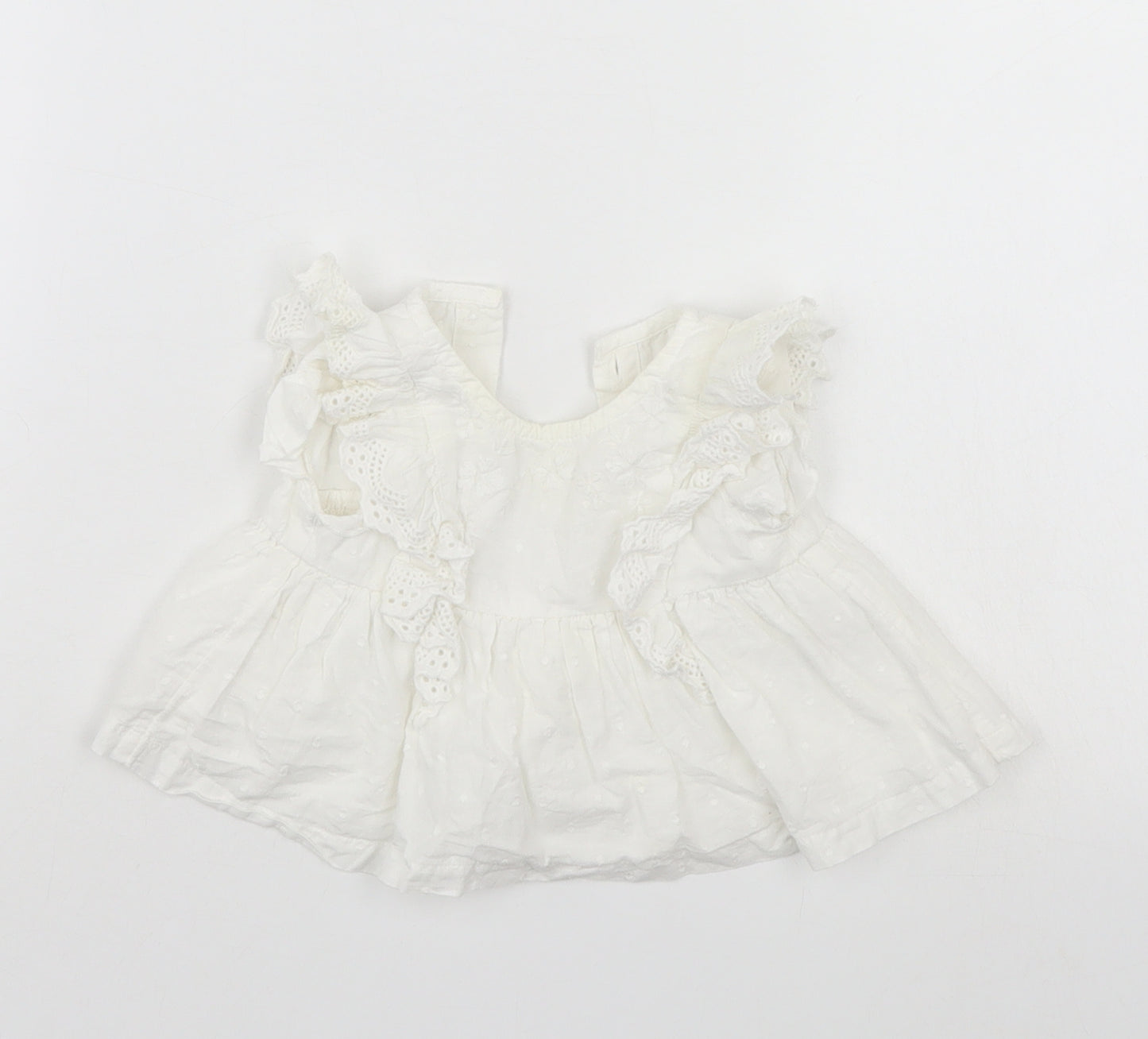 TU Girls White   Fit & Flare  Size 0-3 Months