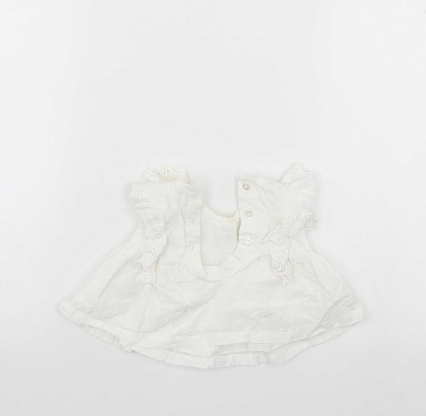 TU Girls White   Fit & Flare  Size 0-3 Months