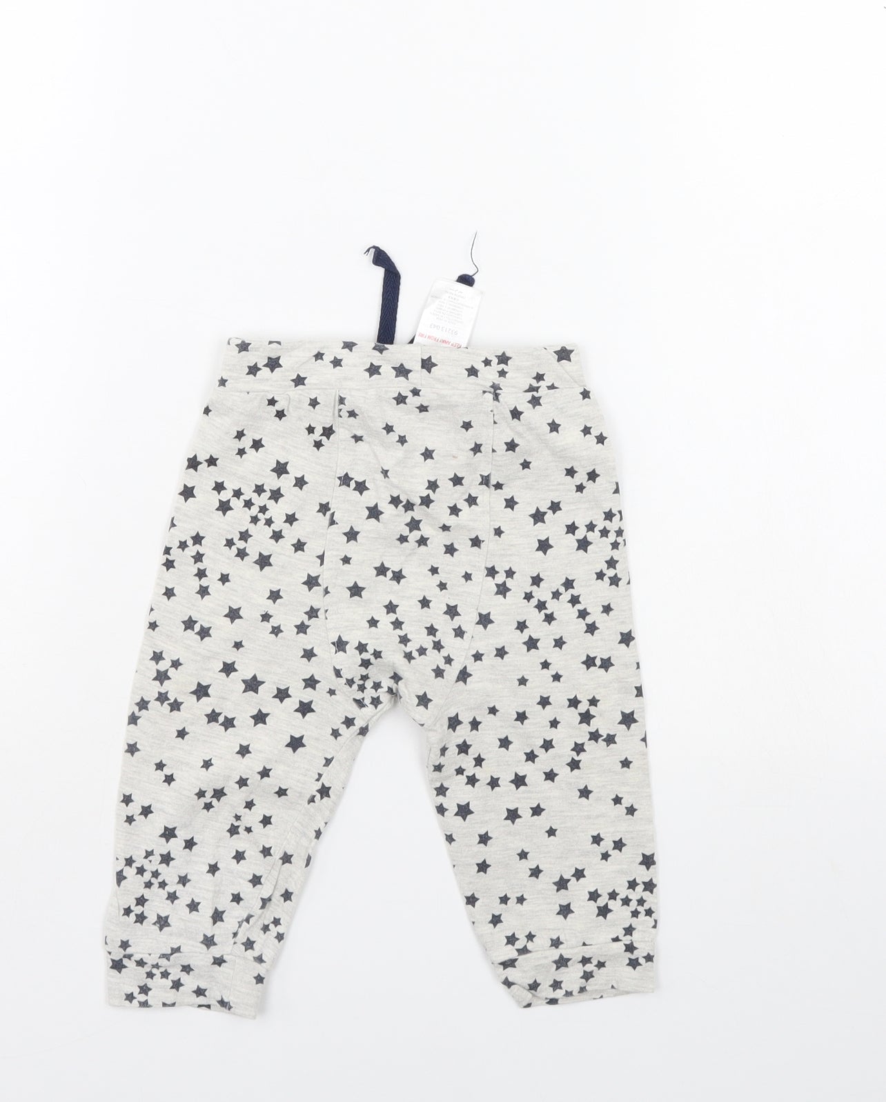 Preworn Boys Grey Polka Dot  Sweatpants Trousers Size 9-12 Months