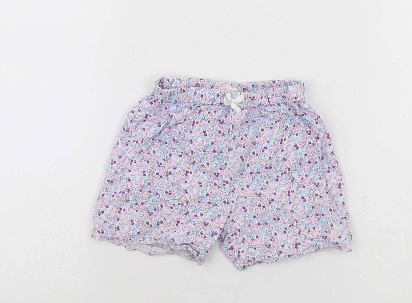 John Lewis Girls Multicoloured Floral  Cropped Trousers Size 12-18 Months  - baby shorts
