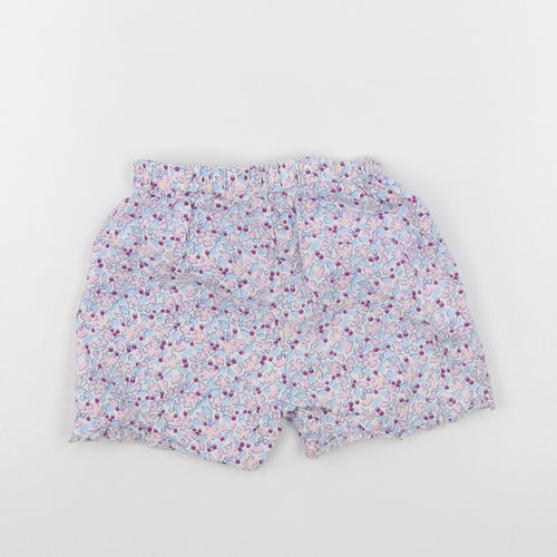 John Lewis Girls Multicoloured Floral  Cropped Trousers Size 12-18 Months  - baby shorts