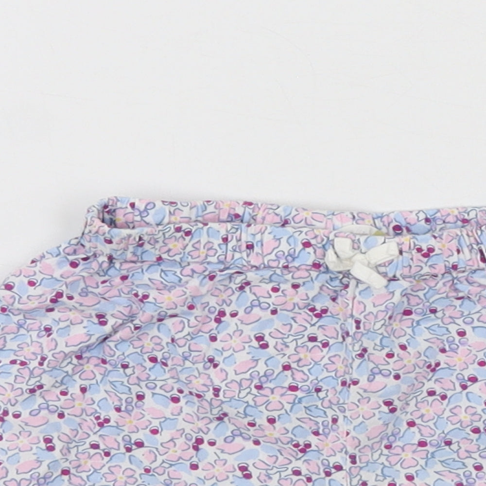 John Lewis Girls Multicoloured Floral  Cropped Trousers Size 12-18 Months  - baby shorts