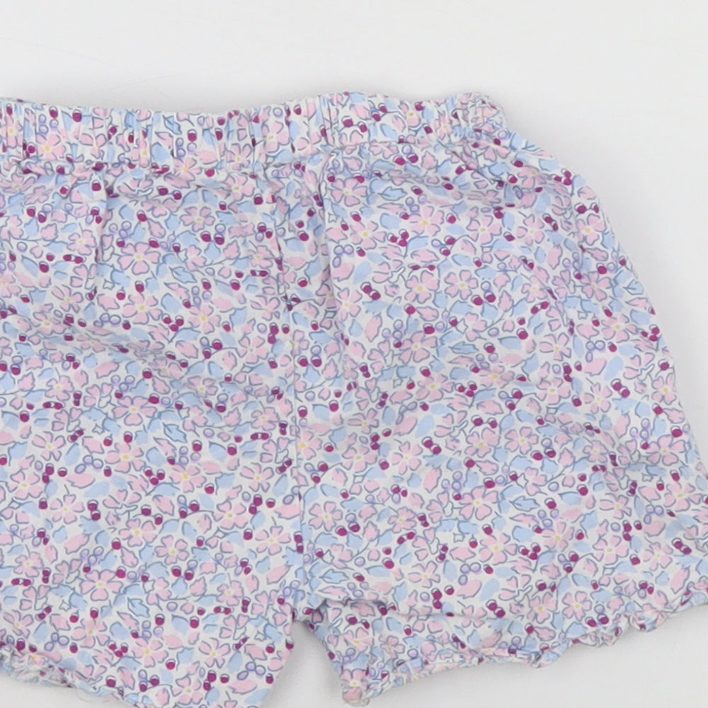 John Lewis Girls Multicoloured Floral  Cropped Trousers Size 12-18 Months  - baby shorts