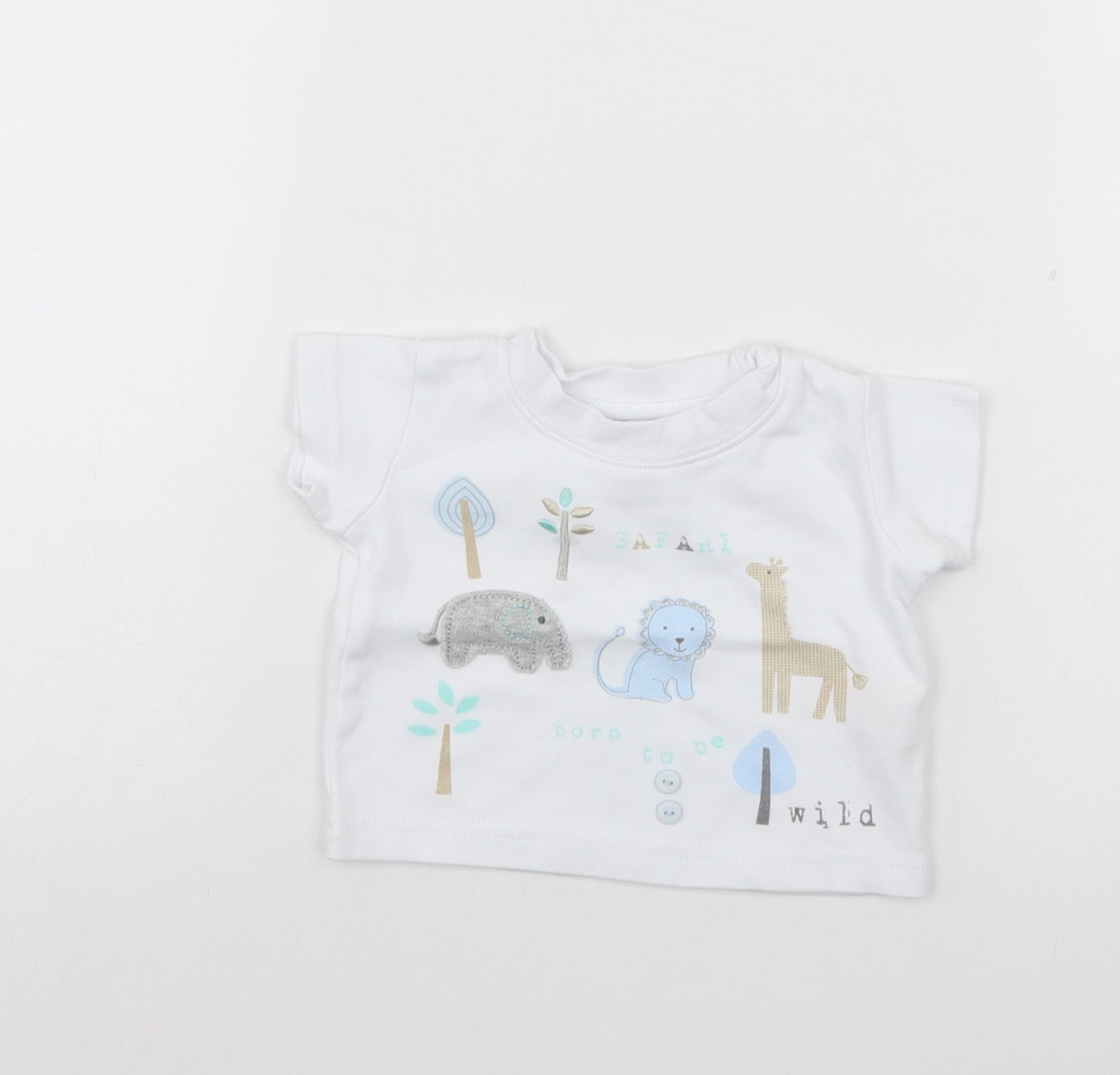 Earlydays Baby White   Basic T-Shirt Size 0-3 Months