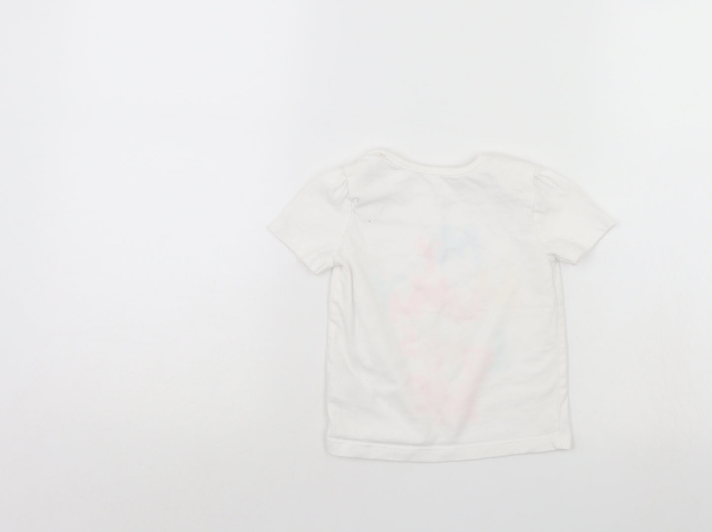 F&F Girls White   Basic T-Shirt Size 9-12 Months