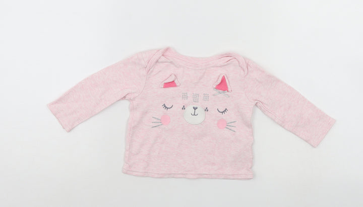 Primark Girls Pink Pullover Jumper Size 9-12 Months