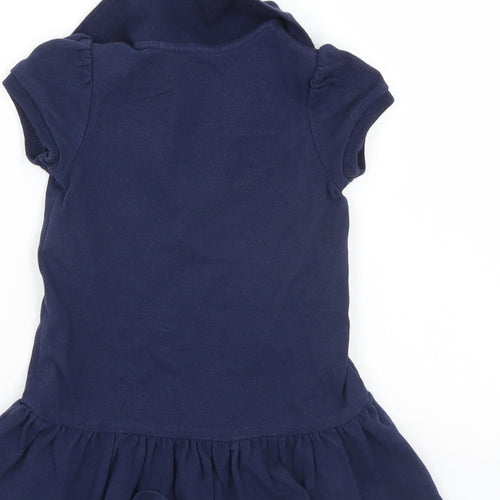 Ralph Lauren Girls Blue   T-Shirt Dress  Size 9-12 Months
