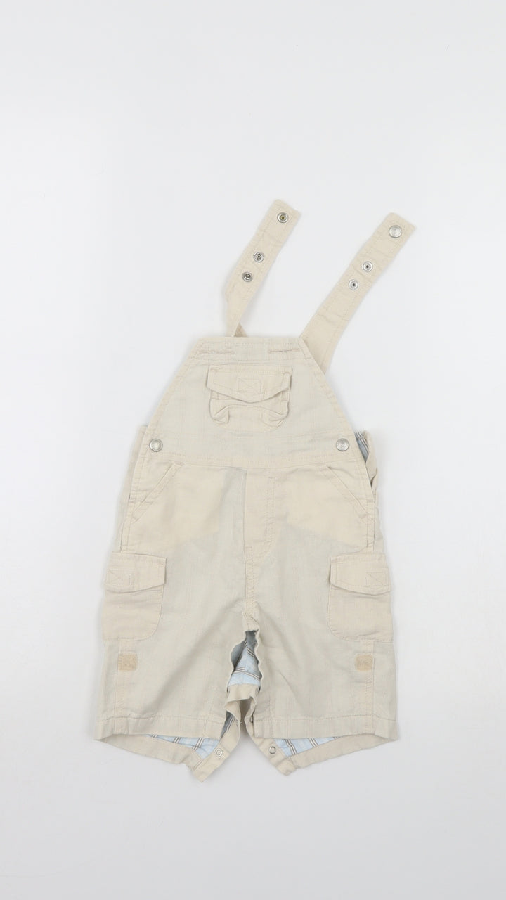 Baby Gap Baby Ivory   Dungaree One-Piece Size 0-3 Months