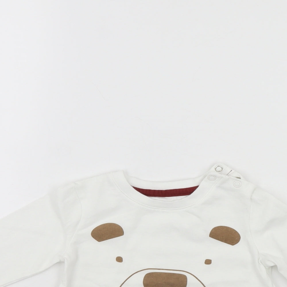 Nutmeg Baby White   Pullover Jumper Size 9-12 Months