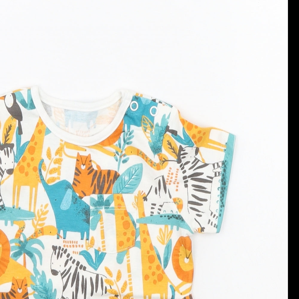 TU Boys Multicoloured Animal Print  Basic T-Shirt Size 12-18 Months