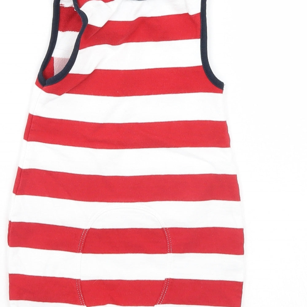 Jasper Conran Baby Red Striped  Romper One-Piece Size 0-3 Months