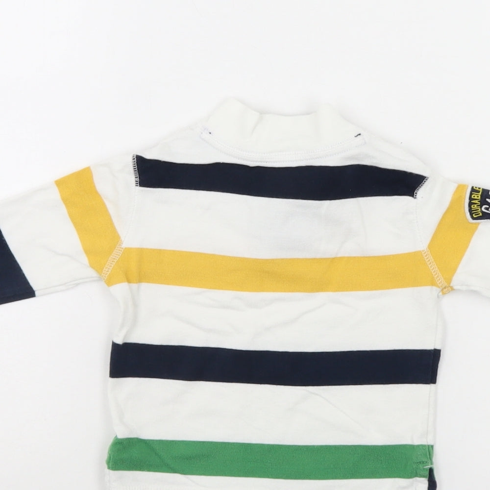 Baby gap Boys Multicoloured Striped  Henley Jumper Size 6-9 Months