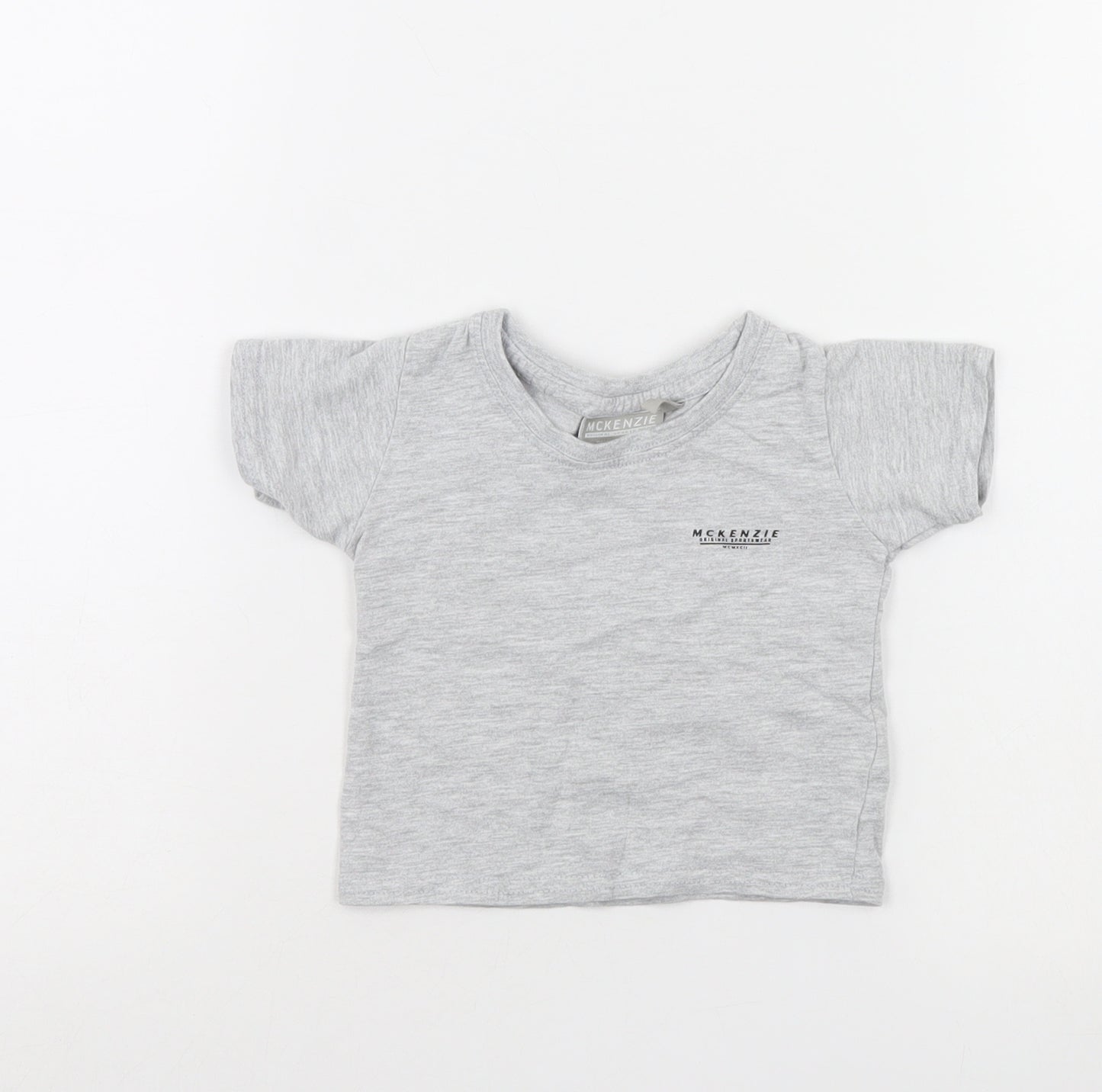 McKenzie Girls Grey   Basic T-Shirt Size 6-9 Months