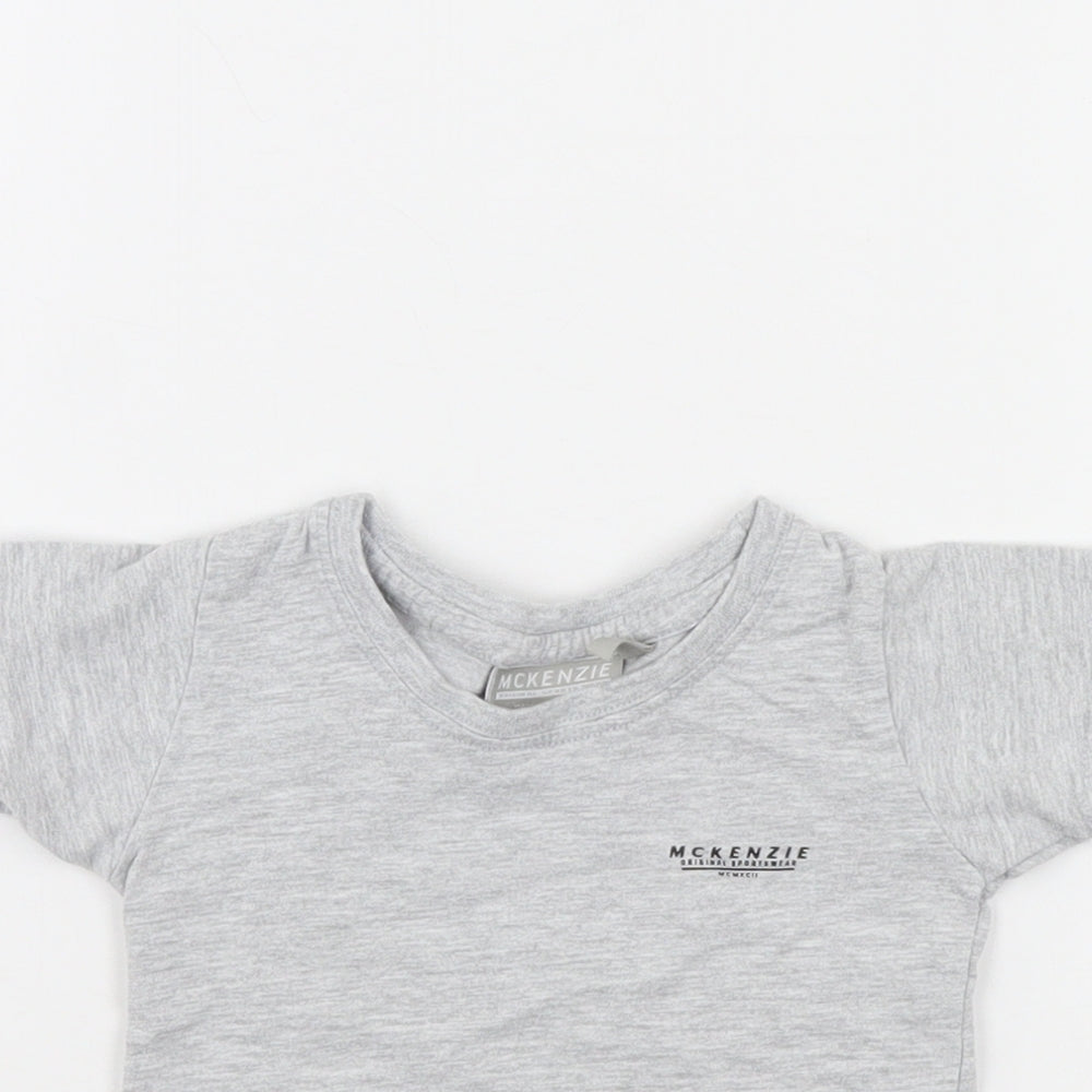 McKenzie Girls Grey   Basic T-Shirt Size 6-9 Months