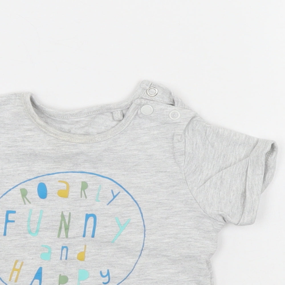 TU Boys Grey   Basic T-Shirt Size 6-9 Months
