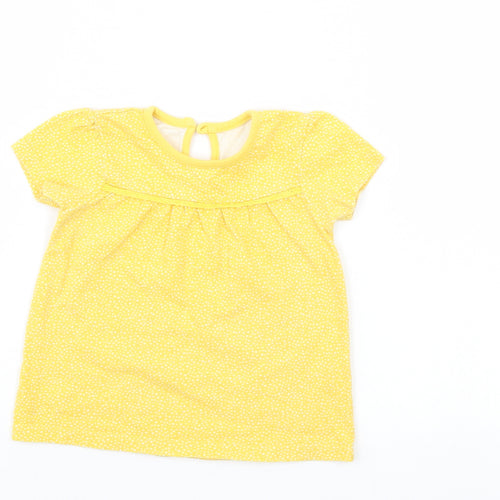 George Girls Yellow Polka Dot  Basic Casual Size 9-12 Months