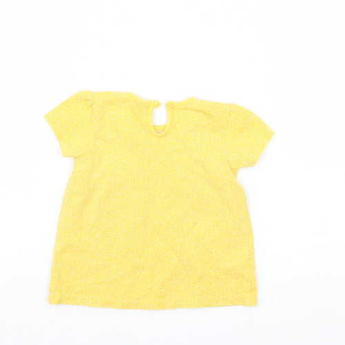 George Girls Yellow Polka Dot  Basic Casual Size 9-12 Months