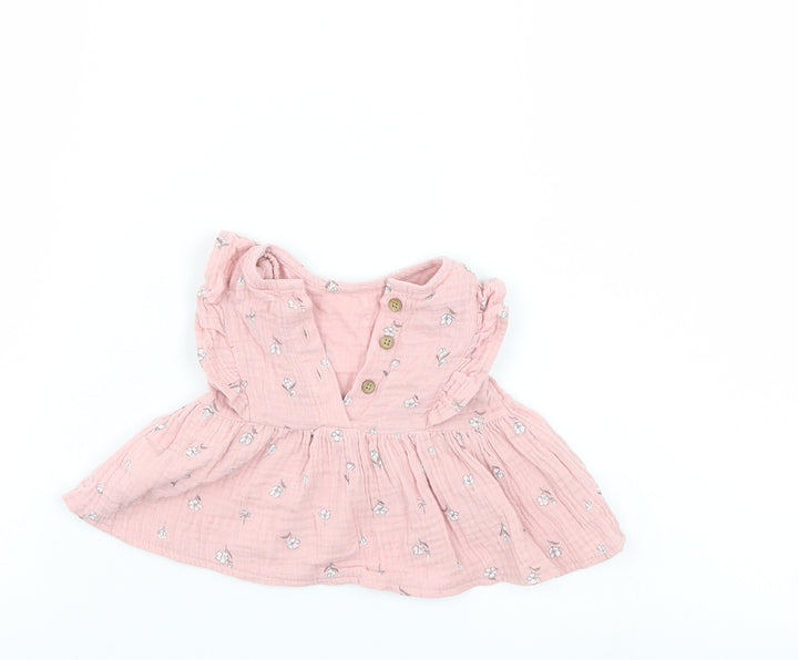 George Girls Pink Floral  A-Line  Size 0-3 Months