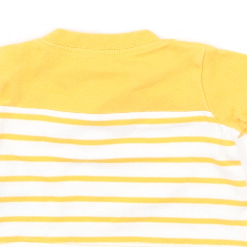 Mothercare Baby Yellow Striped  Pullover T-Shirt Size Newborn