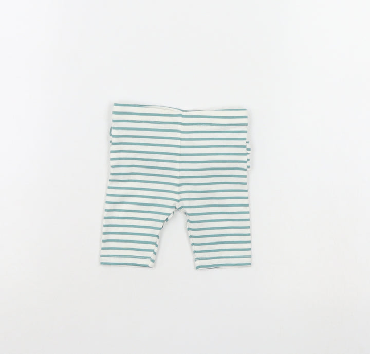M&S Baby Green Striped Cropped Trousers Size Newborn