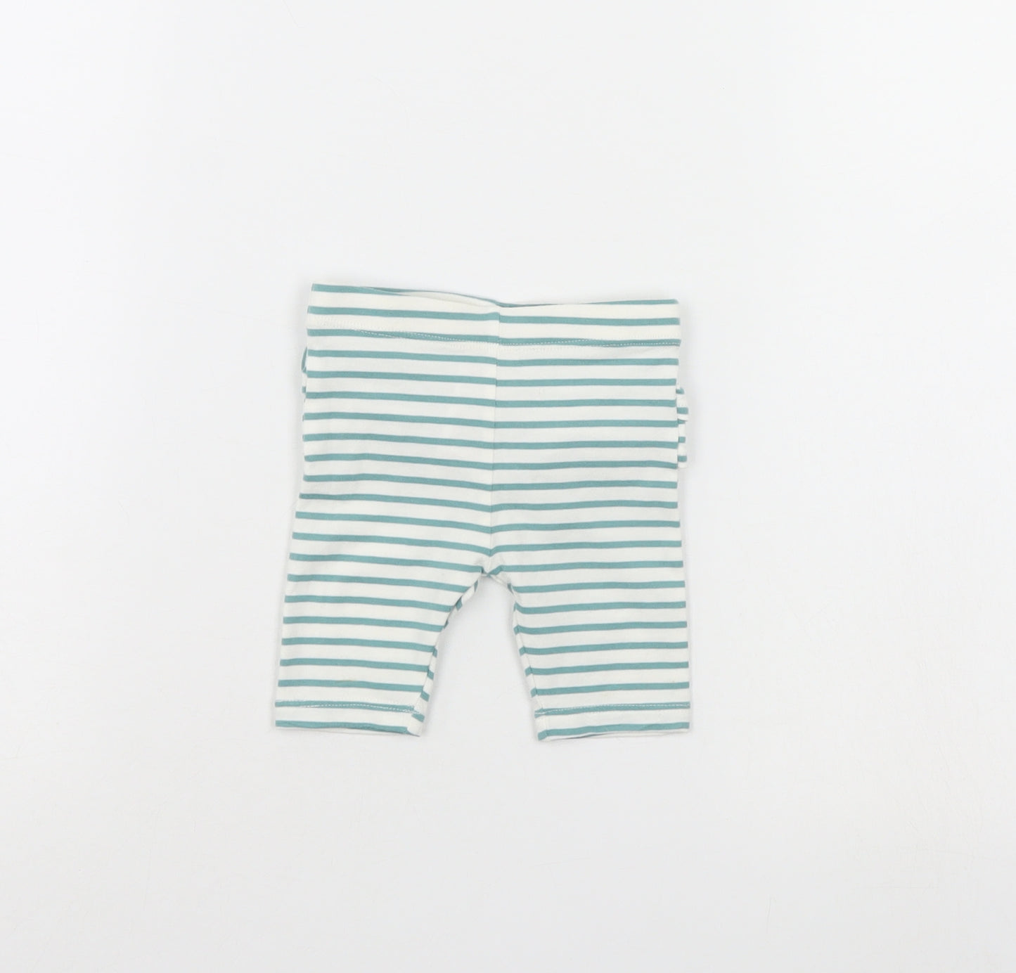 M&S Baby Green Striped  Cropped Trousers Size Newborn