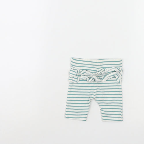 M&S Baby Green Striped  Cropped Trousers Size Newborn