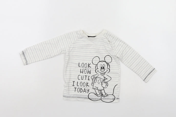 Disney Girls White   Pullover Jumper Size 6-9 Months