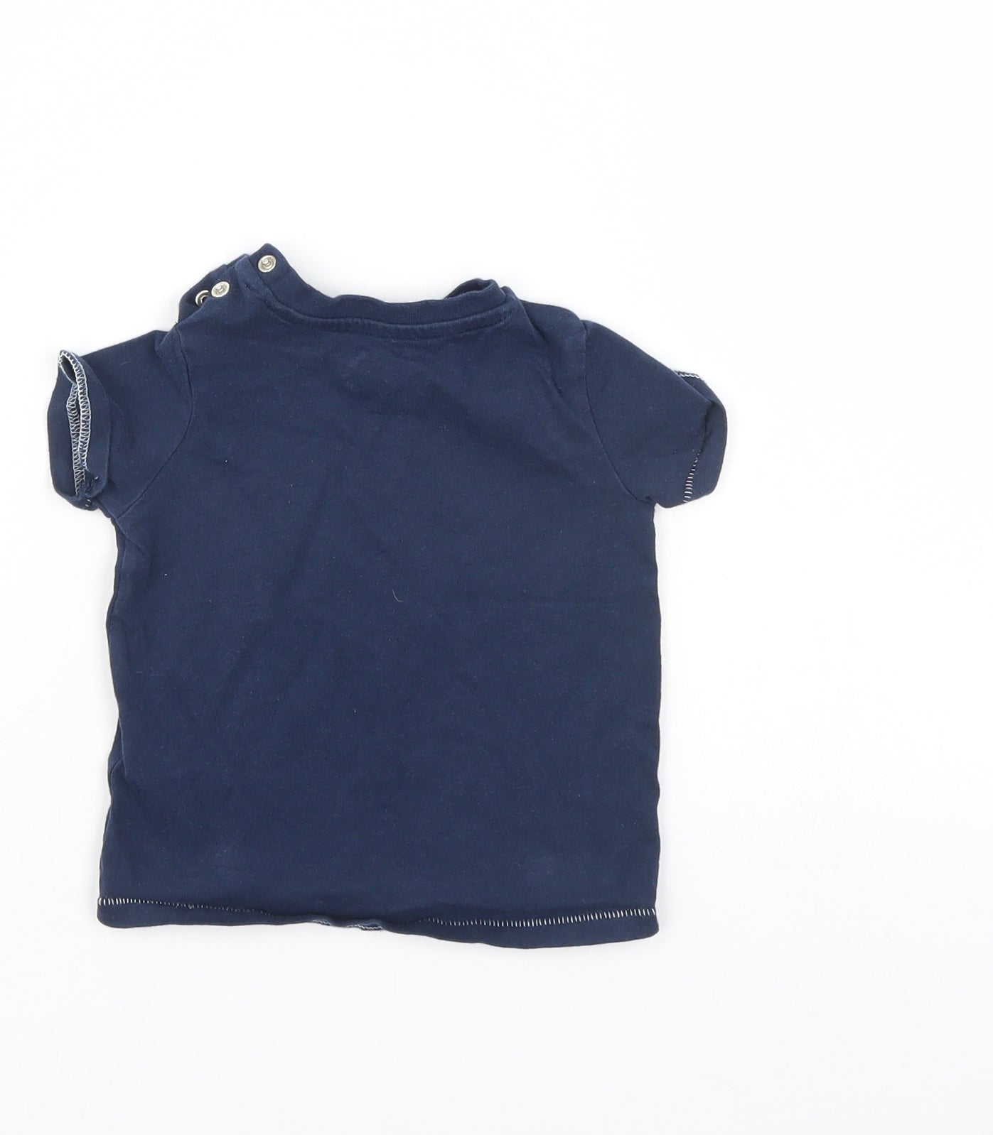Fred & Flo Boys Blue   Basic T-Shirt Size 6-9 Months