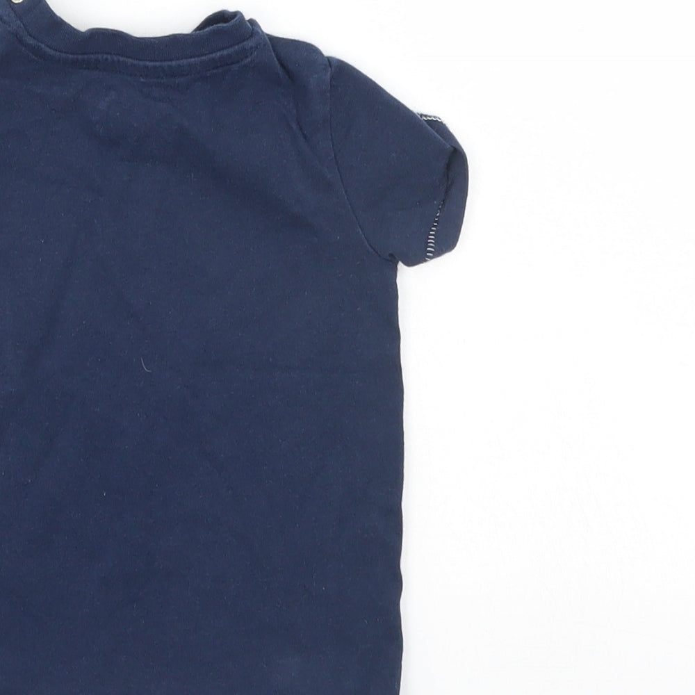 Fred & Flo Boys Blue   Basic T-Shirt Size 6-9 Months