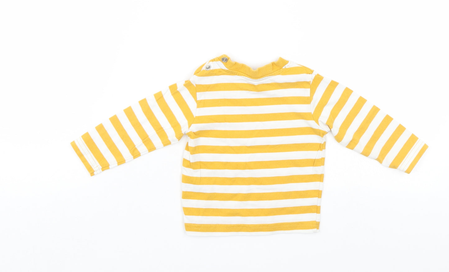 Nutmeg Boys Yellow Striped  Pullover Jumper Size 6-9 Months