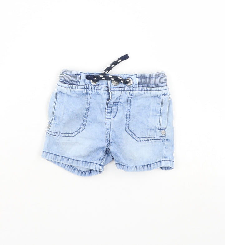 F&F Boys Blue Denim Cropped Jeans Size 3-6 Months