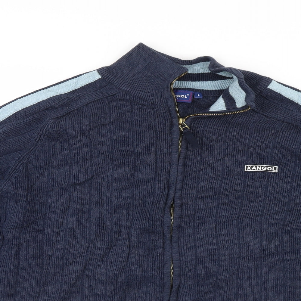 Kangol Mens Blue   Full Zip Jumper Size L